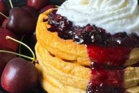 Fluffy Kodiak Waffles with Sweet Berry Syrup