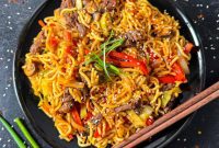 Lightened Up Beef Yakisoba