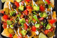 Loaded Air Fryer Beef and Bean Nachos