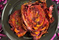 Crispy Vegan Air Fryer Red Cabbage Steaks