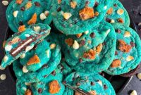 Vibrant Blue Cookie Monster Cookies