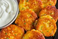 Golden Mashed Potato and Rice Fritters