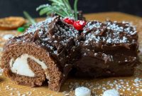 No Bake Summer Yule Log Delight