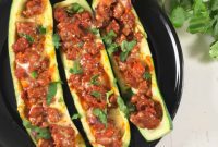 Spicy Keto Chorizo Zucchini Boats