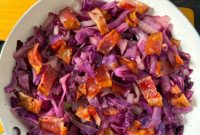Sweet and Tangy Fried Red Cabbage