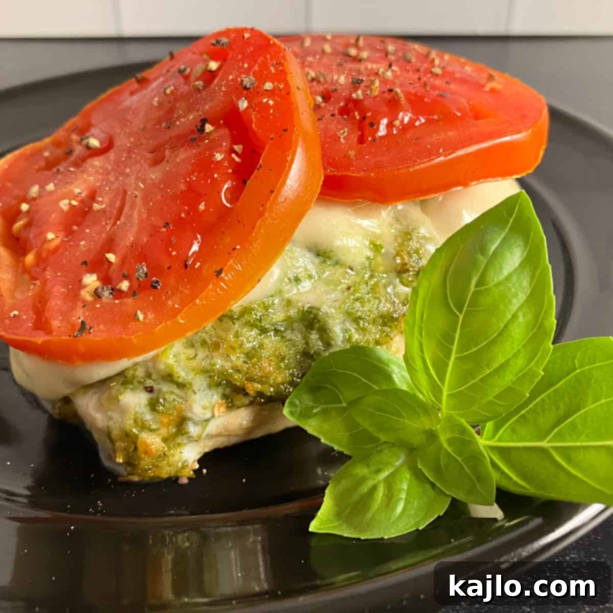 Keto Air Fryer Caprese Pesto Chicken 1 featured 5392