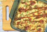 Hearty Savory Baked Oats with Meat