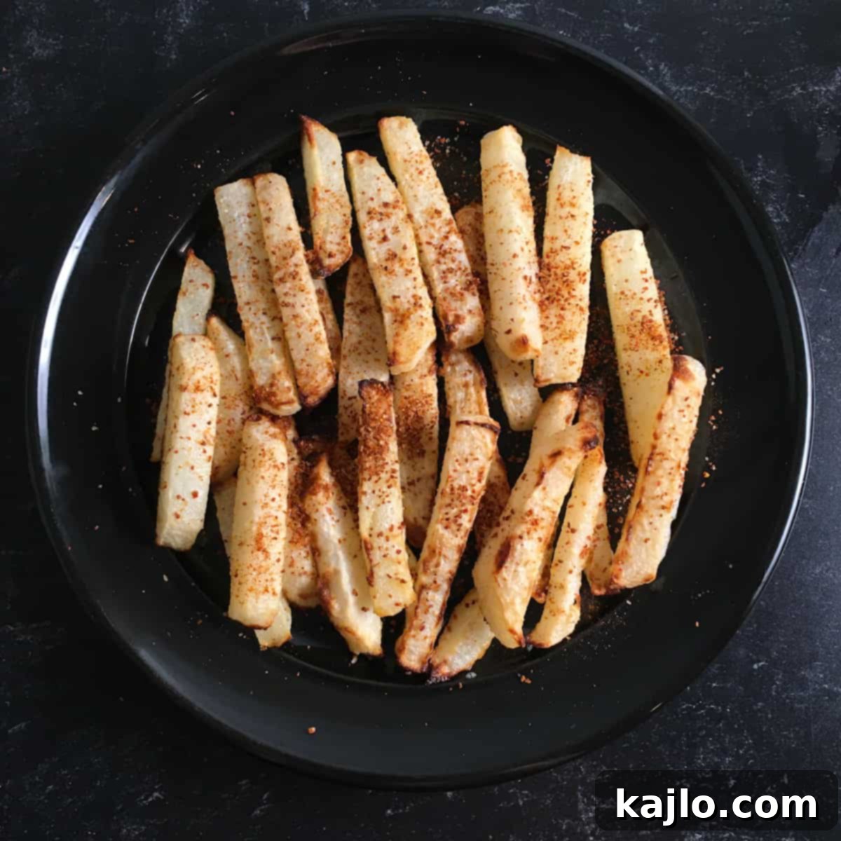 Crispy Air Fryer Jicama Fries with Creamy Keto Vegan Dip 1 featured 7134