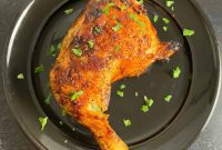 Crispy Air Fryer Chicken Leg Quarters Keto Recipe with Calorie Information