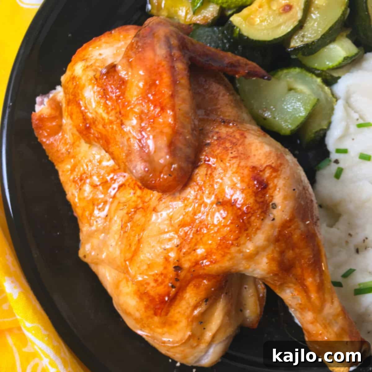 Crispy Air Fryer Rotisserie Cornish Hen Recipe and Nutrition Facts 1 featured 8713