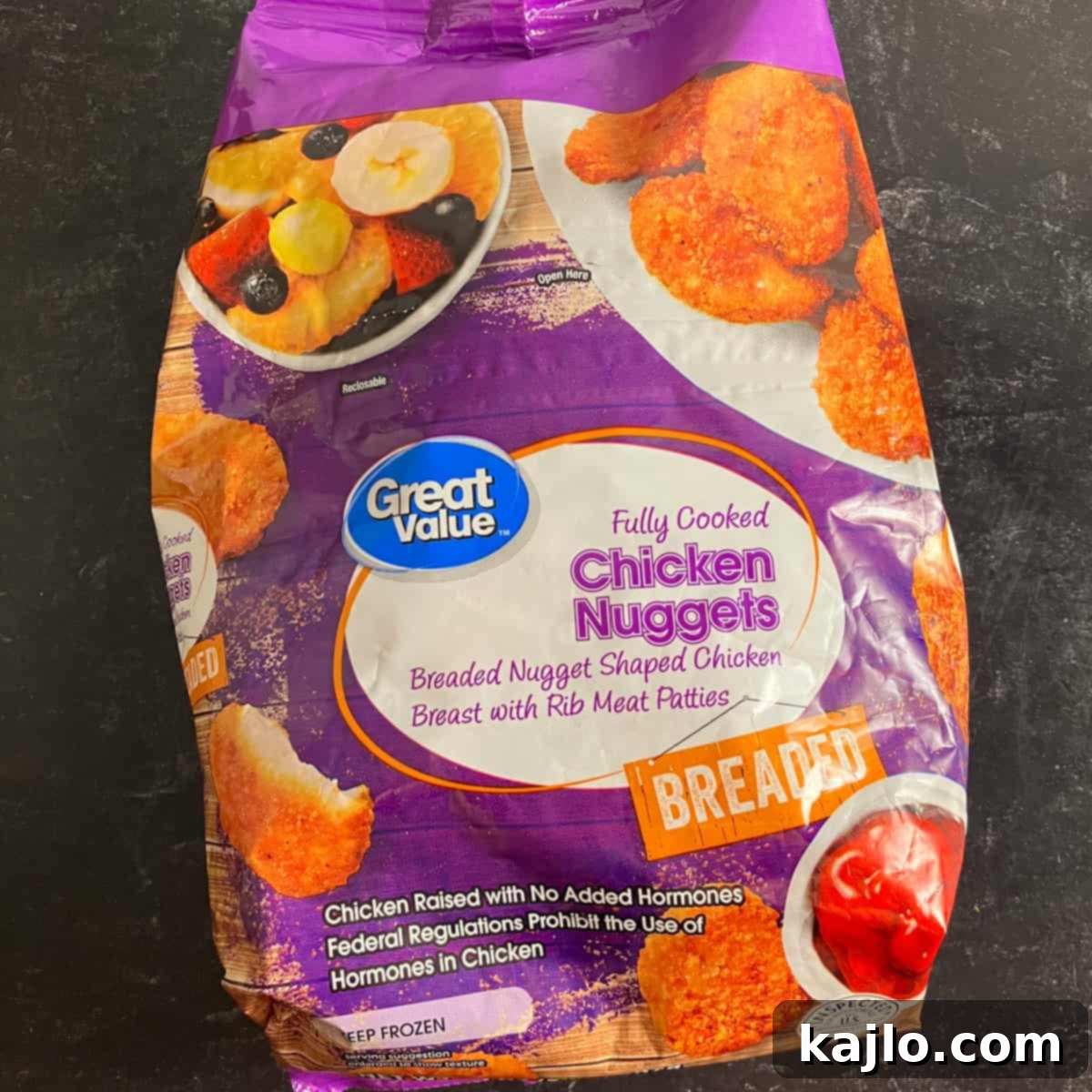 Crispy Air Fryer Chicken Nuggets 7 Various frozen chicken nuggets in a bowl, ready for the air fryer