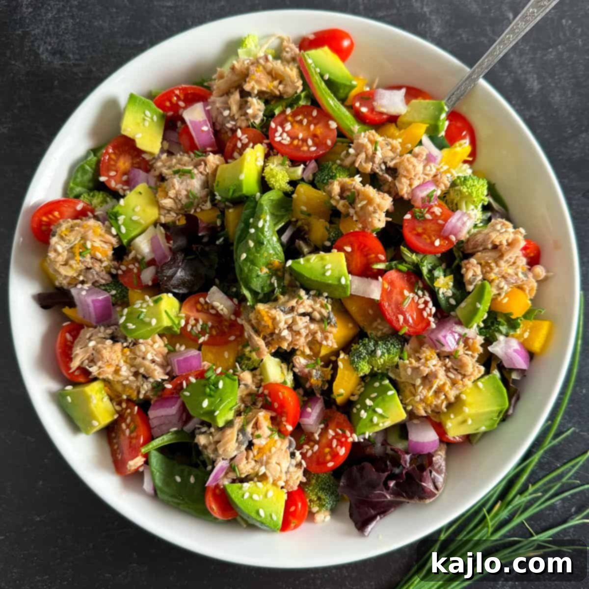 Vibrant canned salmon salad recipe without mayo