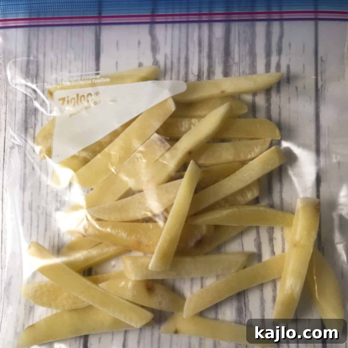 Air Fryer Frozen French Fries: Crispy and Healthy 4 Frozen fries in a freezer bag
