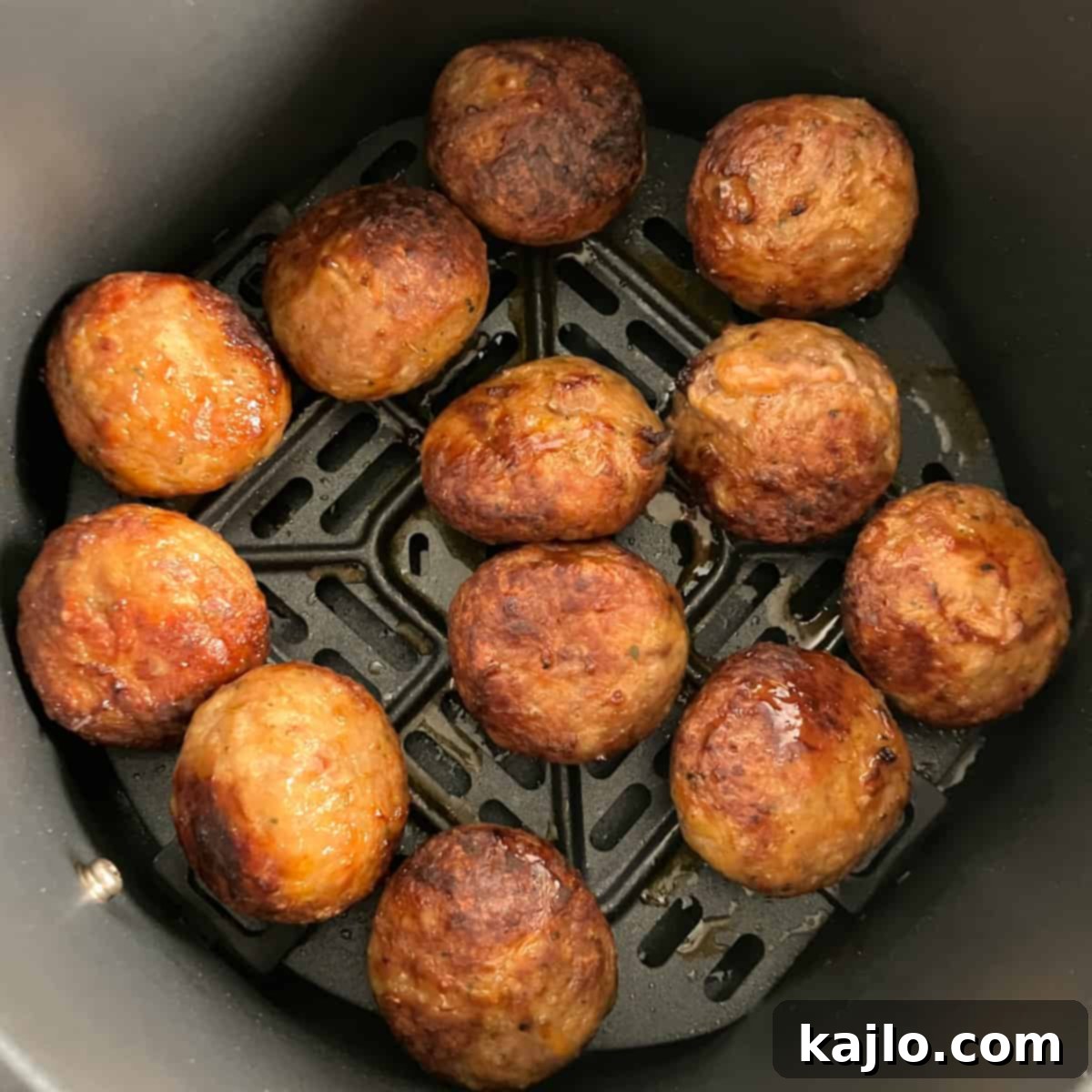 How to Air Fry Frozen Raw Meatballs 5 frozen uncooked meatballs air fryer