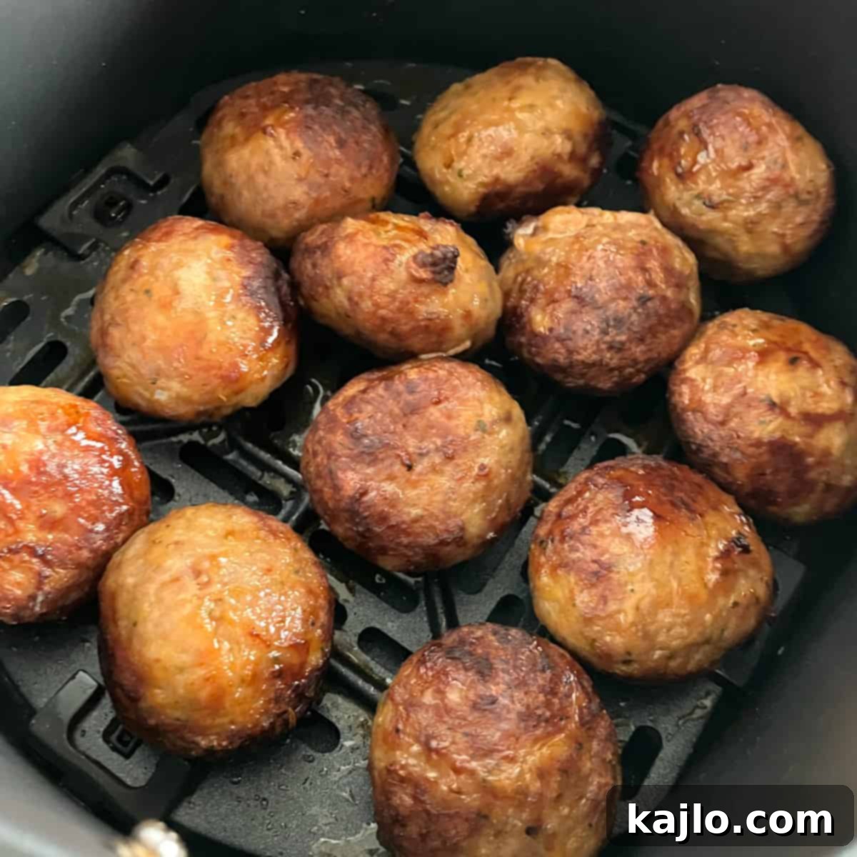 How to Air Fry Frozen Raw Meatballs 8 frozen raw meatballs air fryer