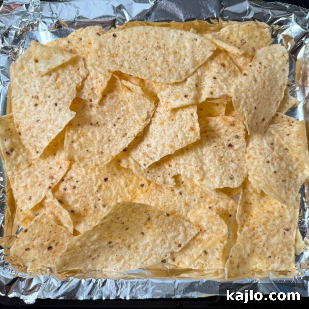 Loaded Air Fryer Beef and Bean Nachos 4 air fryer nachos with tortilla chips