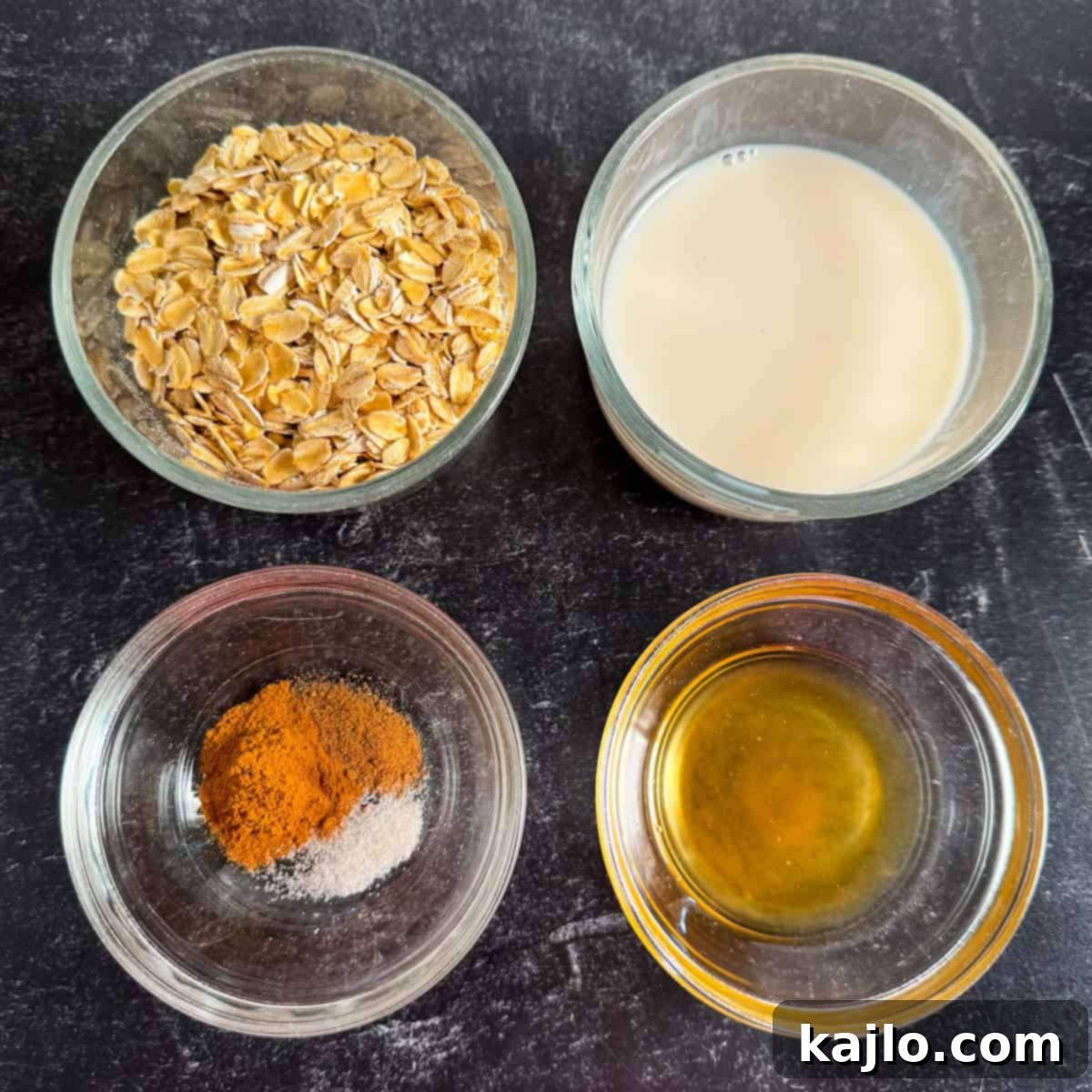 cinnamon spice overnight oats ingredients