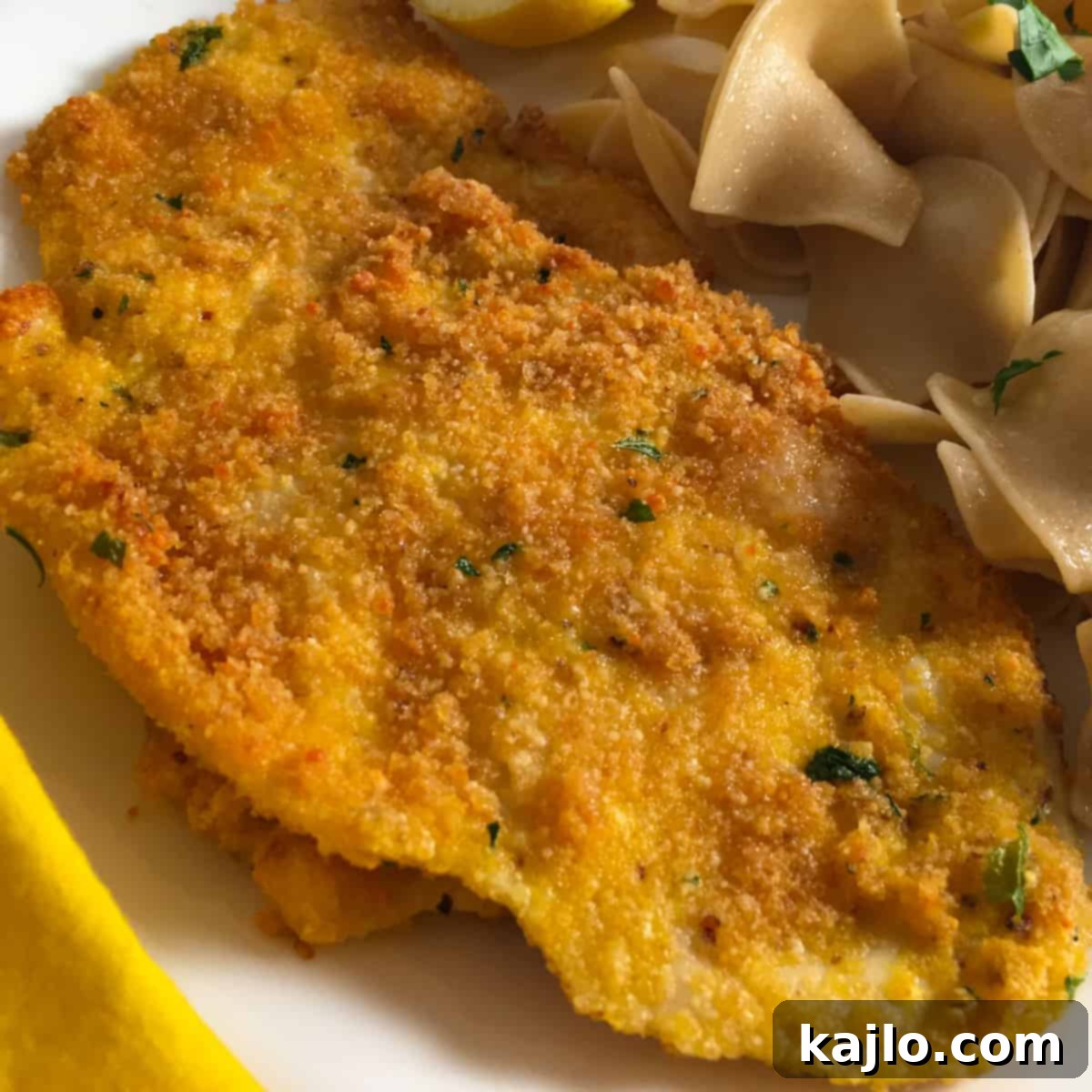 Quick Crispy Air Fryer Keto Chicken Schnitzel 2 chicken schnitzel air fryer