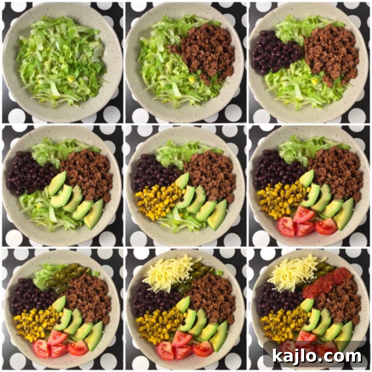 ground beef taco bowls