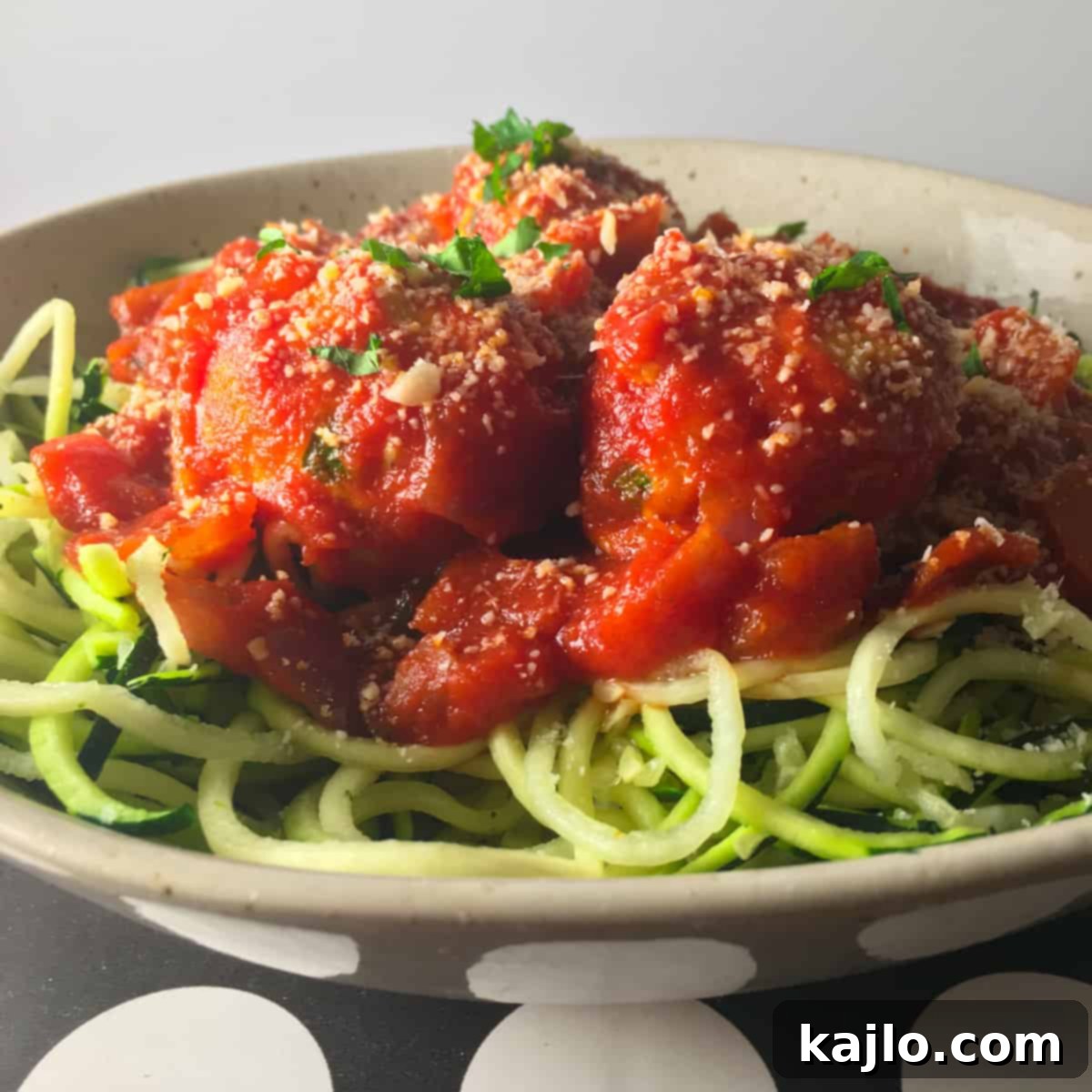 turkey meatballs zoodles