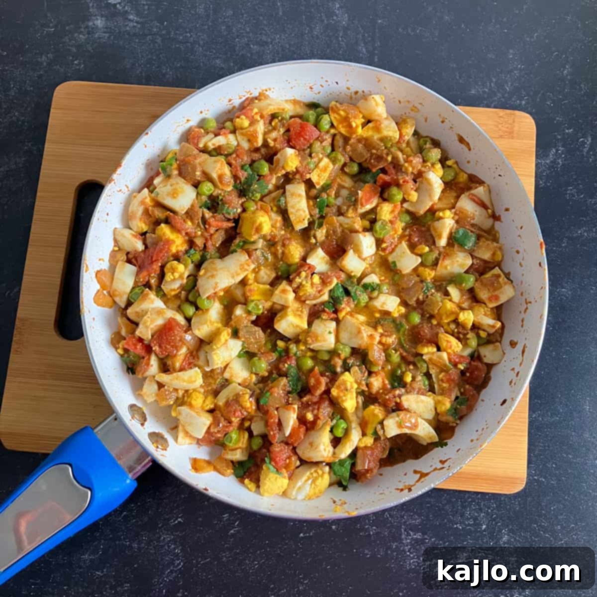 Spiced Egg Keema and Vegetable Curry 6 Finished Egg Kheema dish