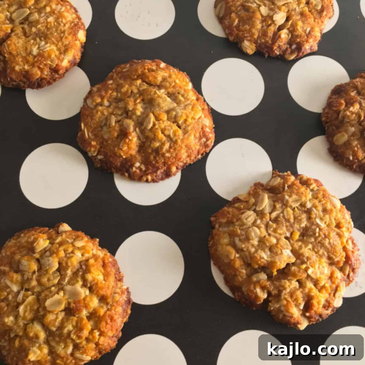 Gluten-free and vegan Anzac biscuits on a cooling rack