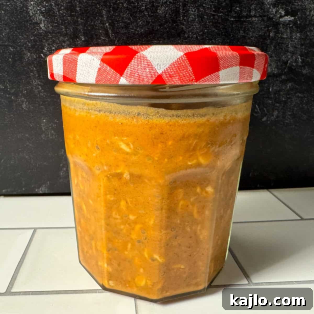 Cozy Pumpkin Spice Latte Overnight Oats 4 How to combine ingredients for pumpkin spice latte overnight oats