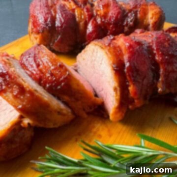 Perfect Air Fryer Bacon Wrapped Pork Tenderloin 11 bacon wrapped pork tenderloin air fryer