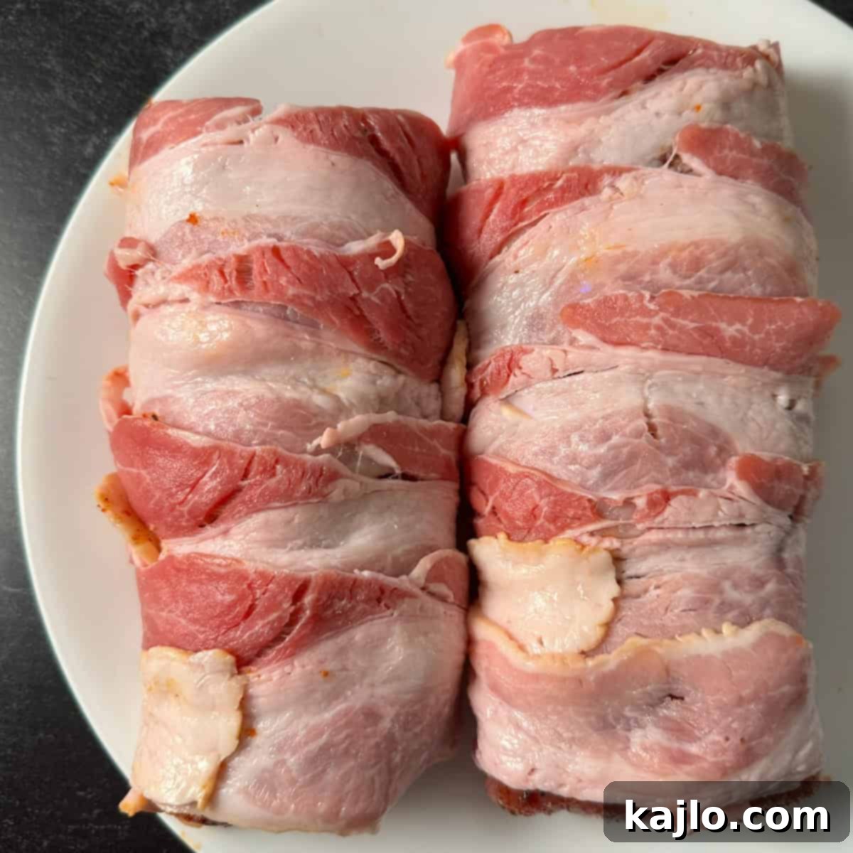 Perfect Air Fryer Bacon Wrapped Pork Tenderloin 5 how to make air fryer bacon wrapped pork tenderloin