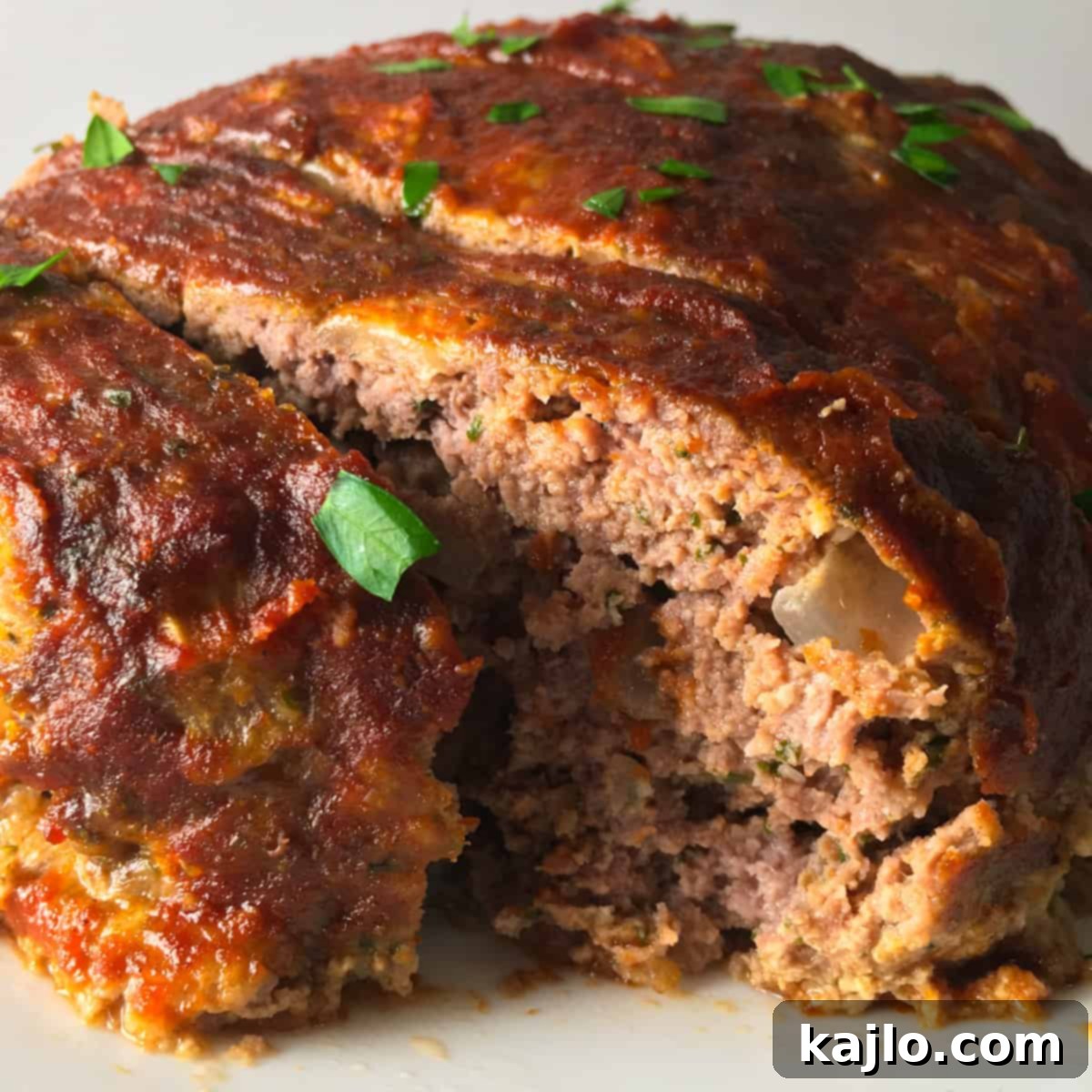 sliced meatloaf with elk