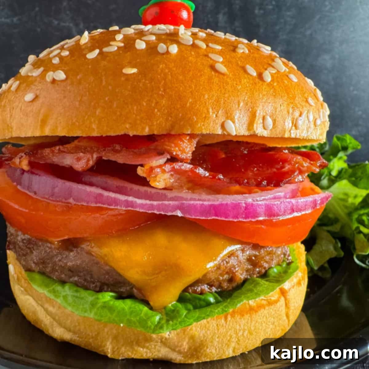 Air Fryer Bison Burgers Great for Beef Patties 5 air fryer burger recipe