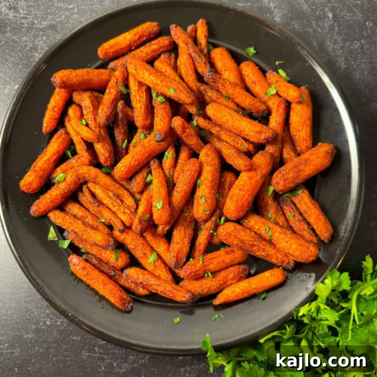 Crispy Air Fryer Baby Carrots 2 roasted baby carrots air fryer