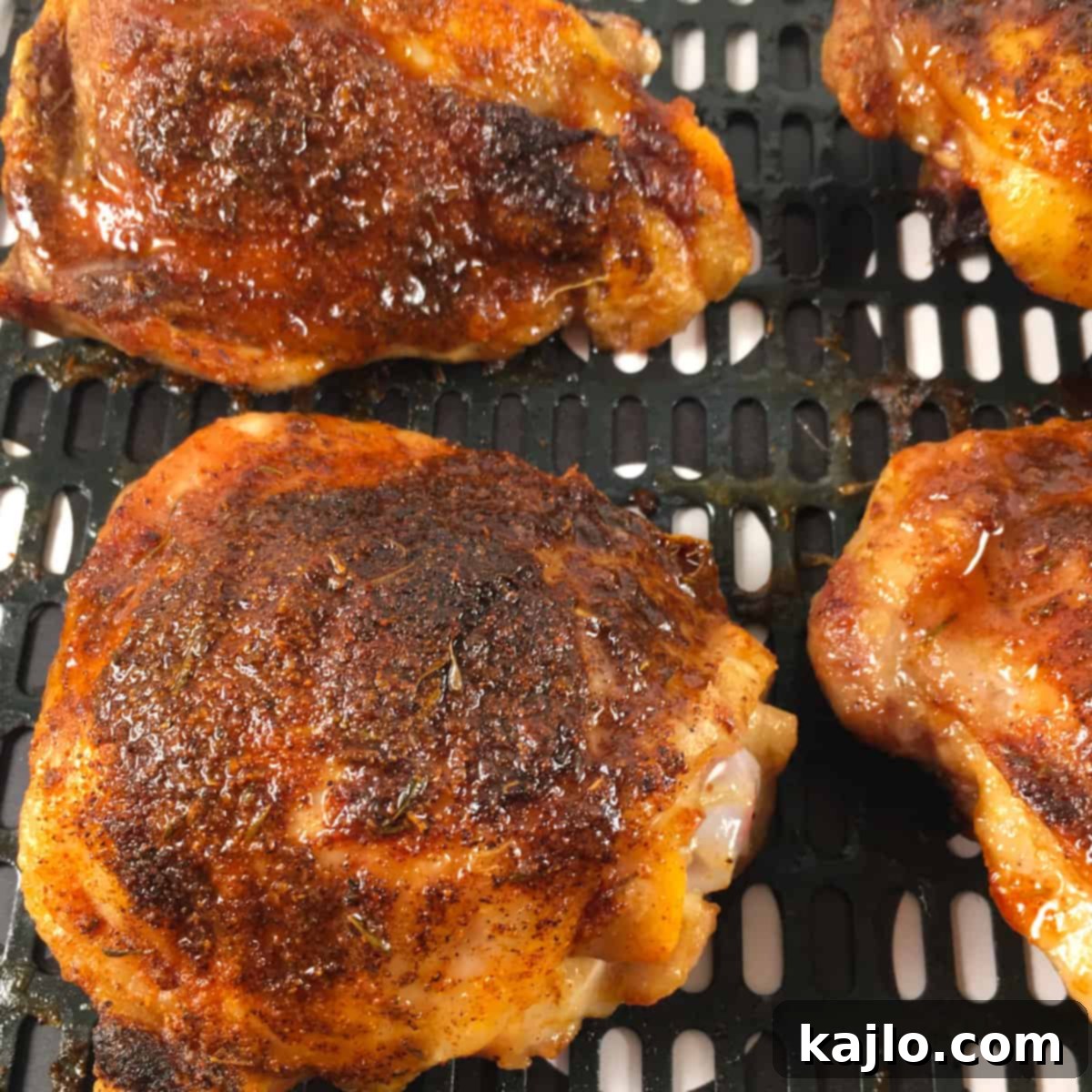 Frozen Chicken Thighs in Air Fryer with Crispy Skin