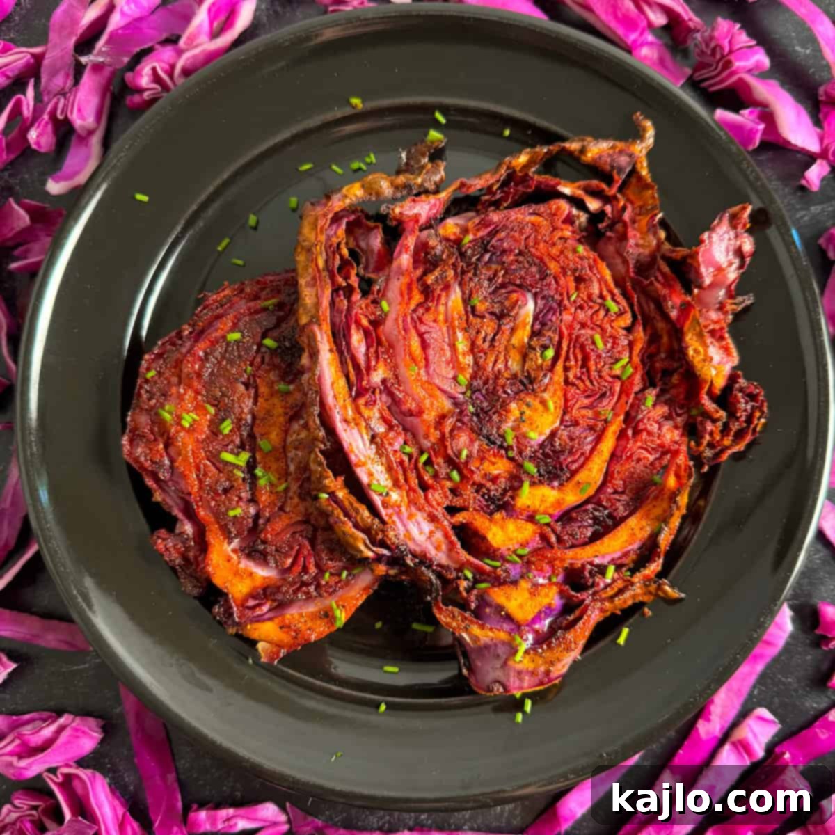 air fryer red cabbage steaks