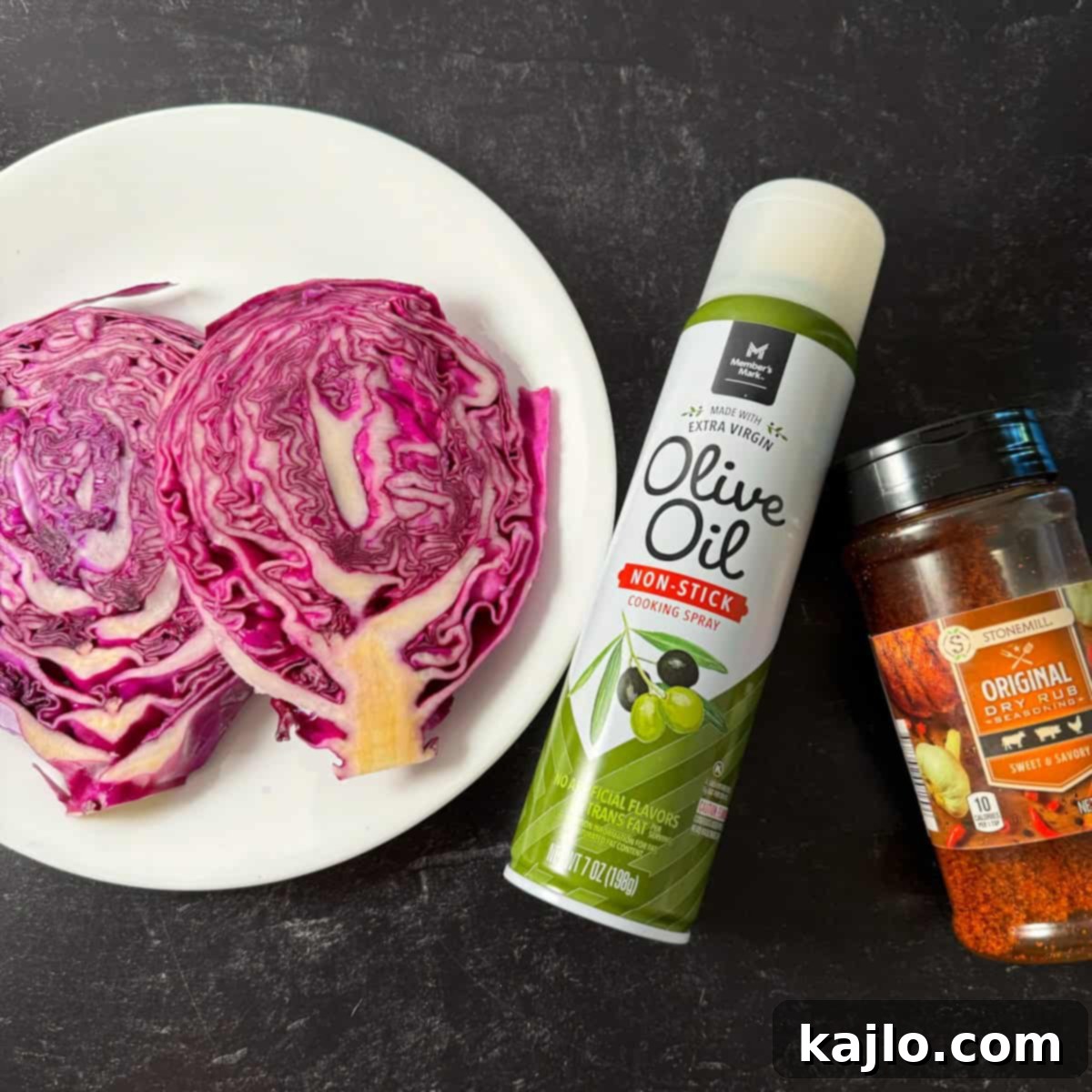 air fryer red cabbage steaks ingredients