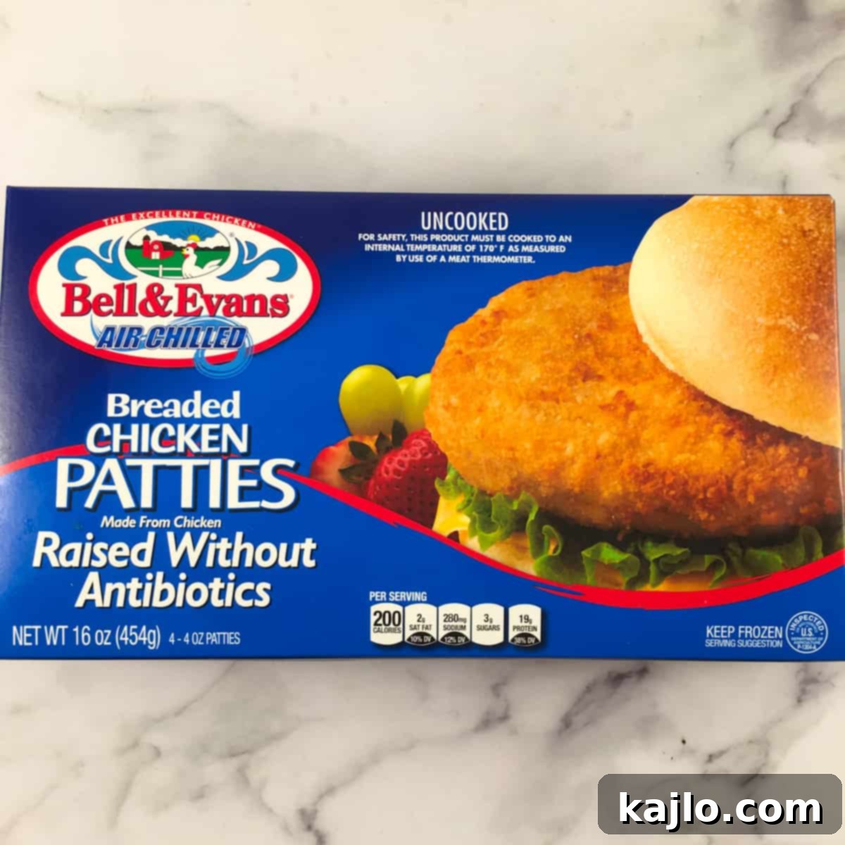 Crispy Air Fryer Frozen Chicken Patties 3 chicken patties