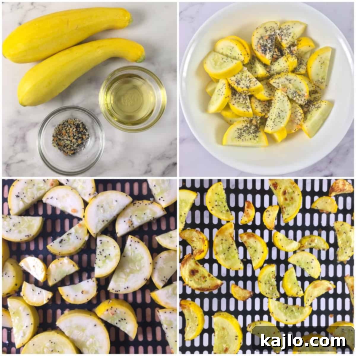 yellow squash air fryer directions