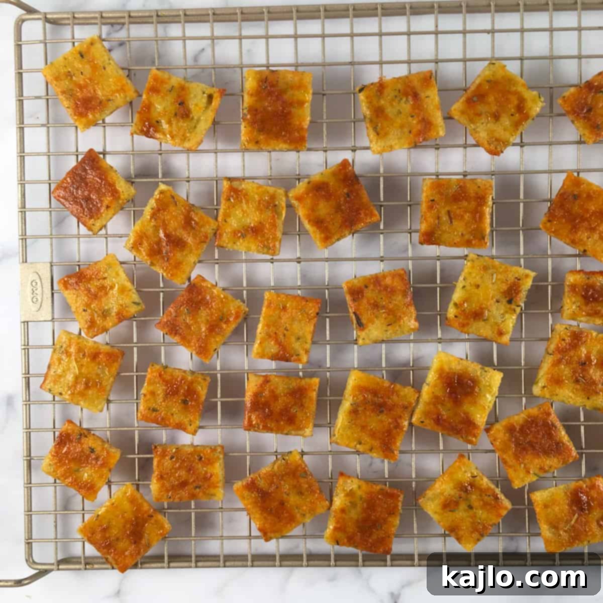 Delicious low carb crackers ready to serve
