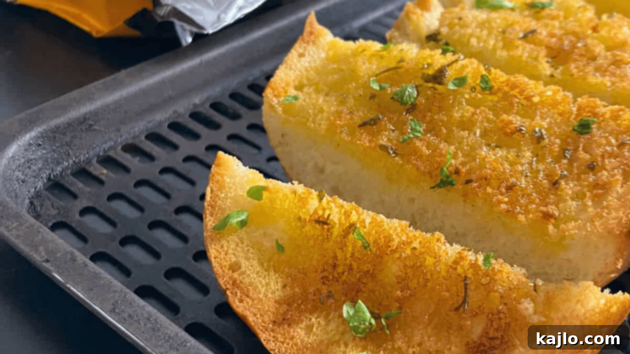 Air fryer garlic bread