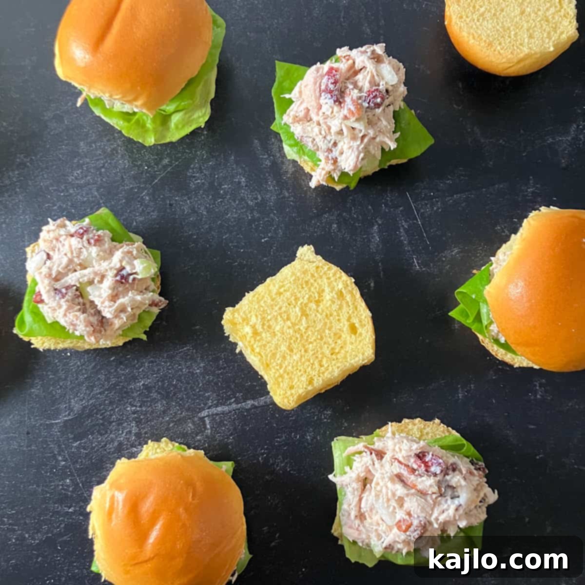 turkey salad without mayo served in a bowl with lettuce leaves