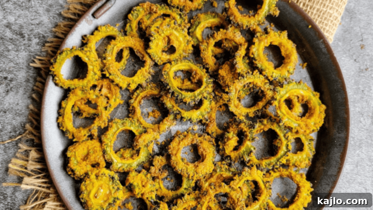 Air fryer bitter gourd chips