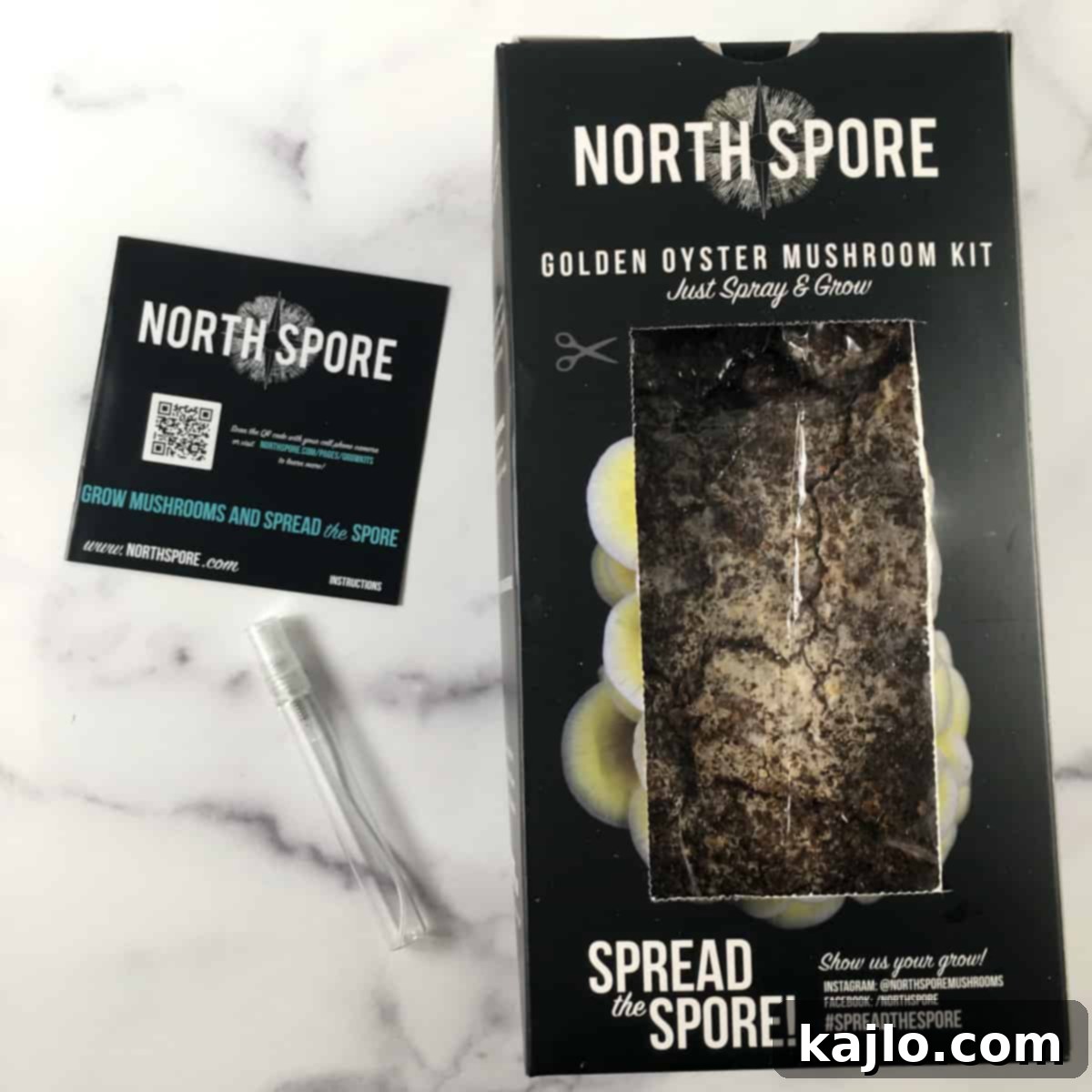 Master the Golden Oyster Mushroom Harvest: When and How 7 A close-up of a golden oyster mushroom kit with the