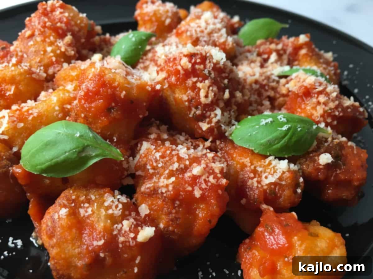 Crispy Air Fryer Trader Joe's Cauliflower Gnocchi 2 Crispy Air Fryer Cauliflower Gnocchi with Tomato Sauce
