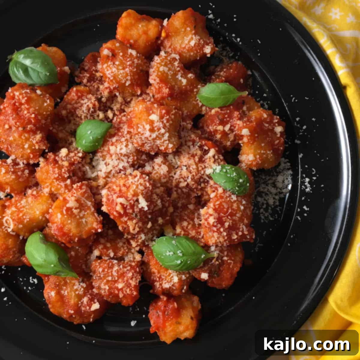 Crispy Air Fryer Trader Joe's Cauliflower Gnocchi 7 Air Fryer Cauliflower Gnocchi served with sauce