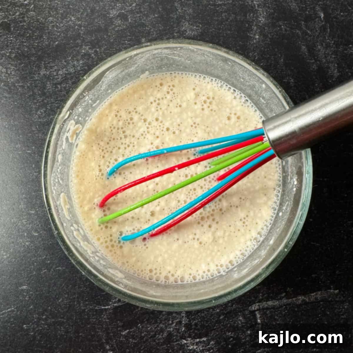 Instant Pot and Slow Cooker Turkey Wild Rice Soup 7 A bowl of slurry made from milk and flour, used to thicken soup.