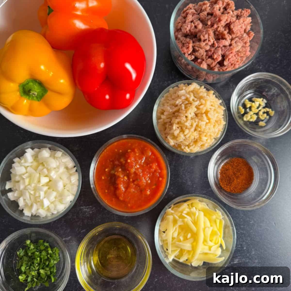 Perfect Stuffed Bell Peppers Air Fried or Baked 3 Ingredients for Air Fryer Stuffed Peppers