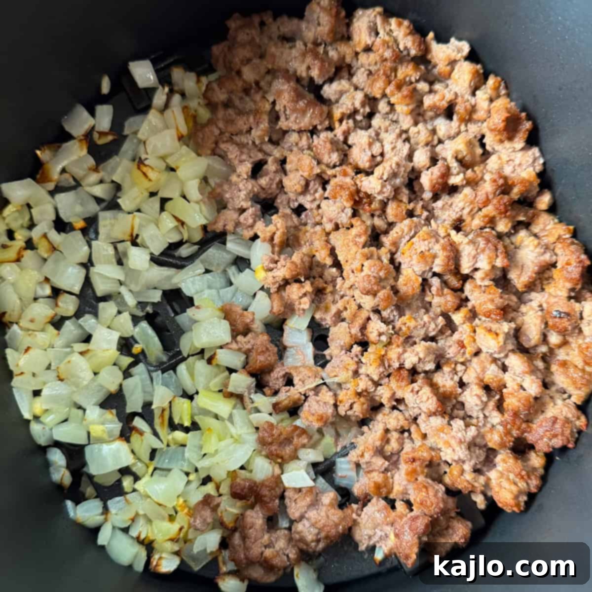 Perfect Stuffed Bell Peppers Air Fried or Baked 4 Sautéed beef and onions for the filling