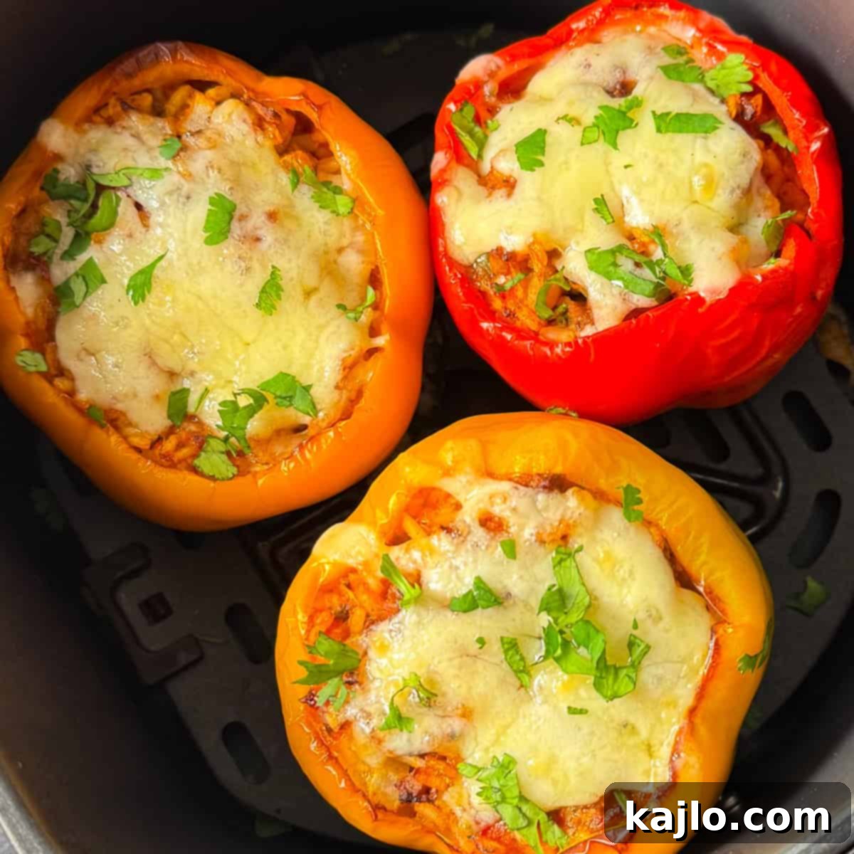 Perfect Stuffed Bell Peppers Air Fried or Baked 7 Finished Air Fryer Stuffed Peppers