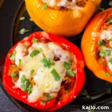 Perfect Stuffed Bell Peppers Air Fried or Baked 8 air fryer stuffed peppers
