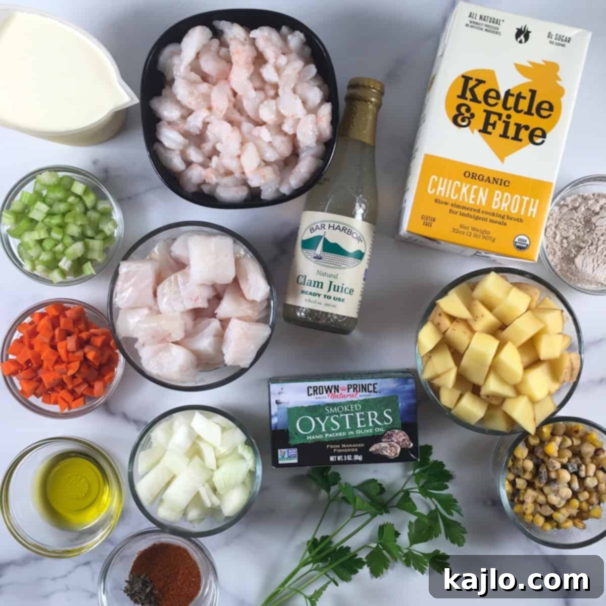 Instant Pot Creamy Seafood Chowder Recipe 3 instant pot seafood chowder ingredients